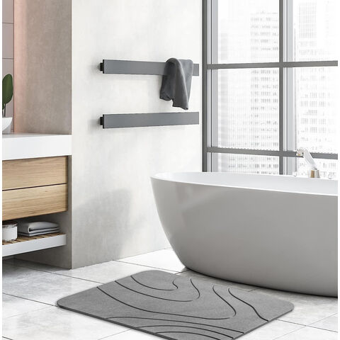 Luxury Stone Bath Mat — Diatomaceous Earth Shower Mat — Instant Absorbent Surface — Eco-Friendly & Modern